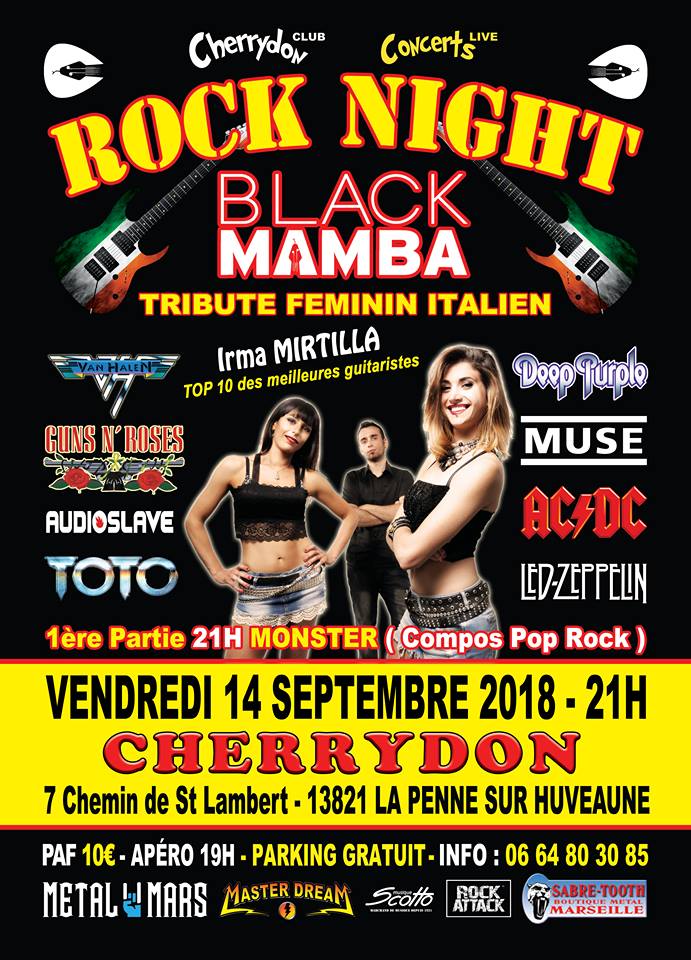 concerts de rock à Marseille black mamba